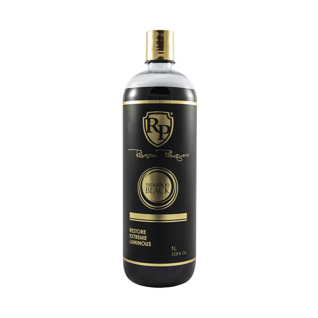 botella de 1 litro de Champú matizador Black de la marca Robson Peluquero