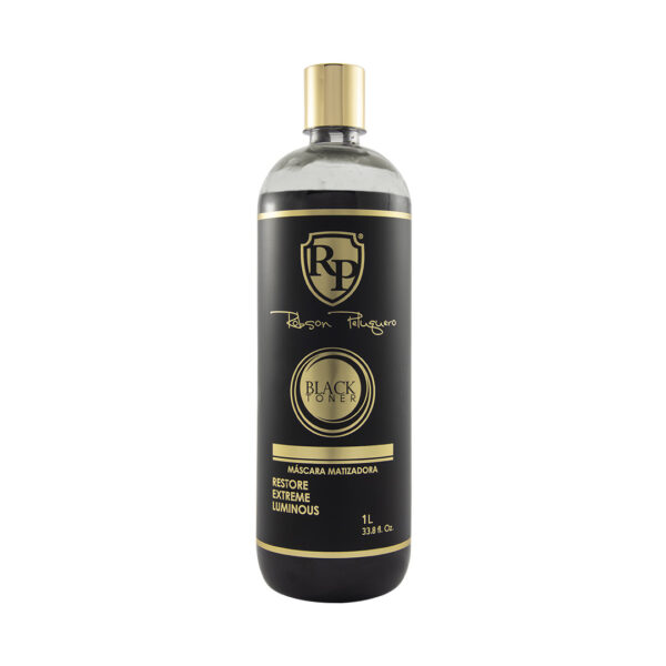 botella de 1 litro de mascarilla matizadora Black Toner de Robson Peluquero